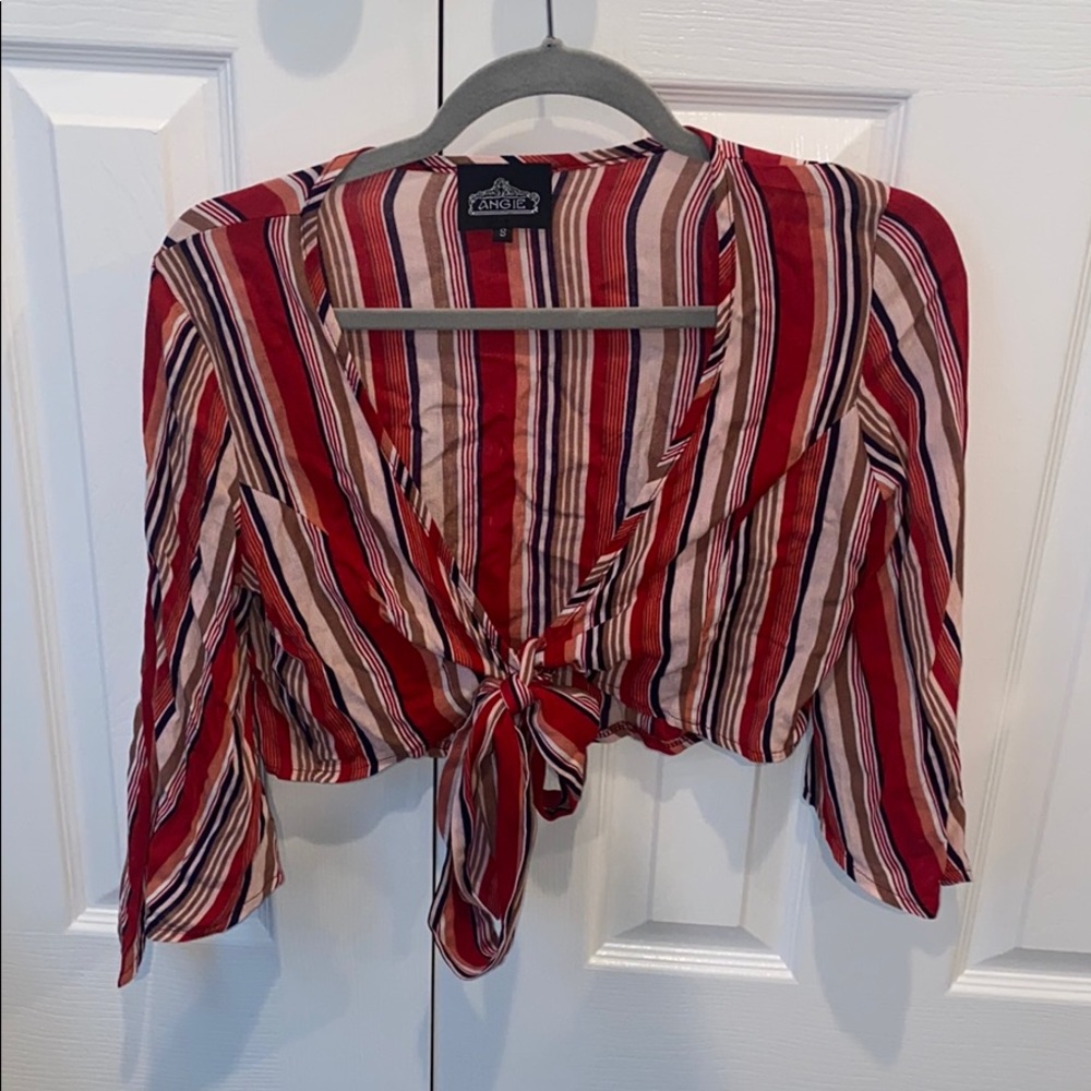 Cropped Tie Shirt